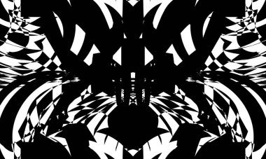 monokrom sanat duvar kağıdı op sanat büyüleyici siyah desenli modern tasarım