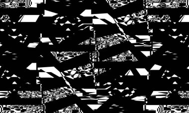 Operasyon sanatının tarzında, beyaz arkaplan duvar kağıdındaki bozuk siyah desen