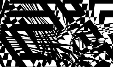 Operasyon sanatının tarzında, beyaz arkaplan duvar kağıdındaki bozuk siyah desen