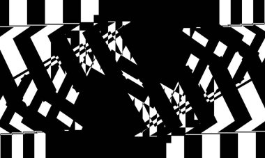 Optik illüzyon dinamik ve mistik olan mistik siyah desen