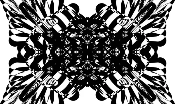 Beyaz arka planda optik illüzyonla operasyon sanatında mistik siyah desen