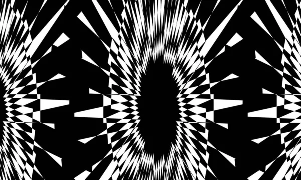 Czarne Wzory Tworzące Optyczną Iluzję Białym Tle Nowoczesny Styl Art — Wektor stockowy