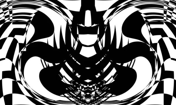 Τέχνη Μυστηριώδη Ταπετσαρία Μυστικιστικό Μαύρο Μοτίβο Λευκό — Διανυσματικό Αρχείο