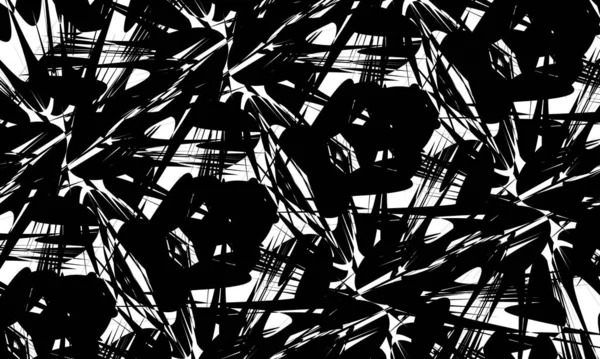 Motif Noir Déformé Crée Une Illusion Optique Sur Fond Blanc — Image vectorielle