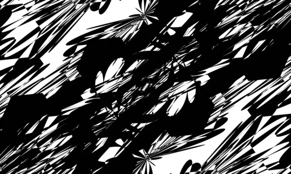 Black Mystical Pattern Art Style Modern Pattern Original Monochrome Wallpaper — Stock Vector