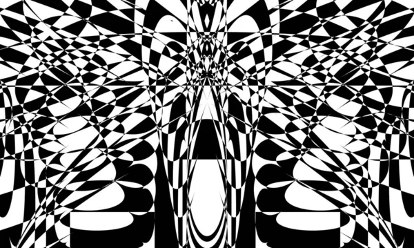 产生光学错觉的黑色动态图案 — 图库矢量图片