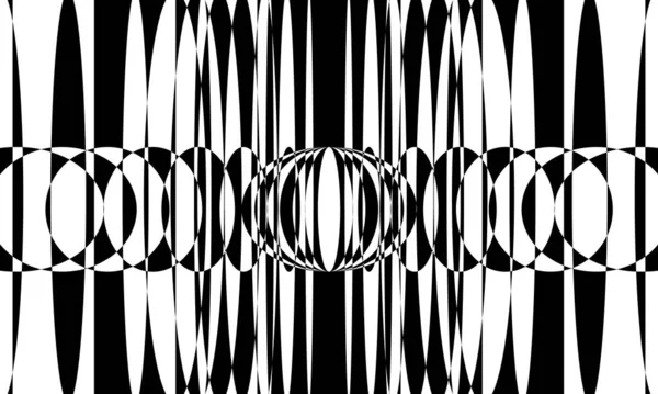 Monochrome Muster Art Stil Moderne Tapeten Optische Täuschung — Stockvektor