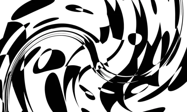 Ondulation Papier Peint Noir Blanc Pour Conception Enchanteresse Illusion Optique — Image vectorielle