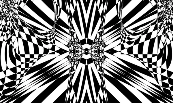 Чорний Візерунок Оптичного Мистецтва Нерівна Поверхня Вражаюча Оптична Ілюзія — стоковий вектор