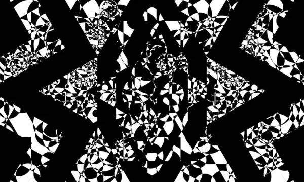 Patrón Negro Estilo Art Fascinante Ilusión Óptica — Archivo Imágenes Vectoriales