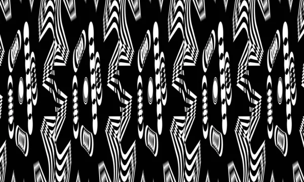 Чорний Візерунок Дизайну Оптичною Ілюзією Творчі Шпалери — стоковий вектор