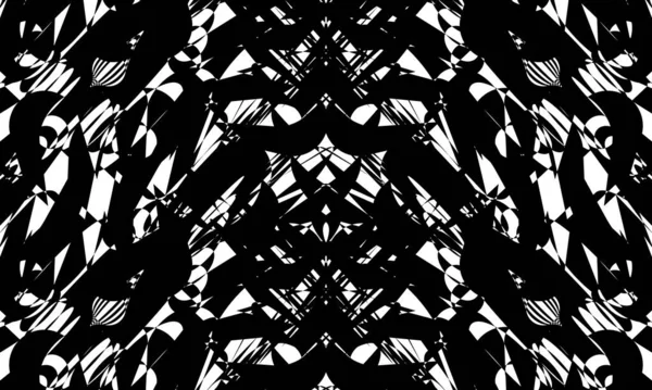 Φουτουριστικό Μαύρο Μοτίβο Art Στυλ Οπτική Ψευδαίσθηση Λευκό Φόντο — Διανυσματικό Αρχείο