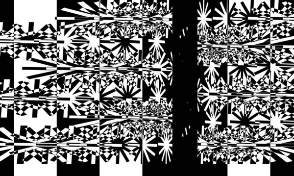Original Black Patterns Design Mesmerizing Optical Illusion — Stock Vector