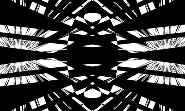 Motifs Noirs Envoûtants Dans Style Illusion Optique Art — Image vectorielle