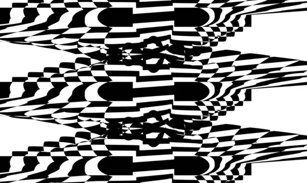 Schwarzes Muster Auf Weißem Hintergrund Moderne Wellentapete Für Das Design — Stockvektor