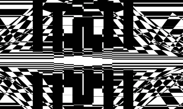 Vervormd Zwart Patroon Art Stijl Creatief Design — Stockvector