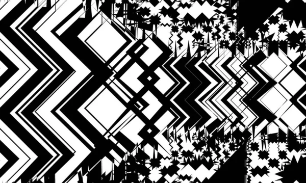 Futuristisch Behang Art Stijl Monochrome Optische Illusie — Stockvector