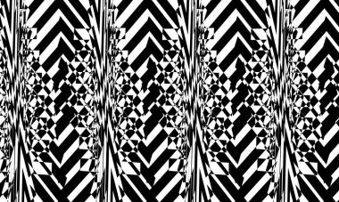 Operasyon sanatı tarzında orijinal monokrom duvar kağıdı büyüleyici desen