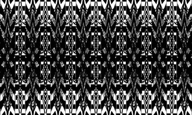 Beyaz arka planda operasyon sanatında gizemli ve gizemli siyah desenler.