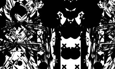 Operasyon sanatı tarzında tasarım için doku beyaz arkaplanda büyüleyici bir siyah desen