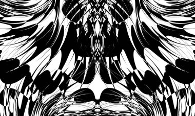 Beyaz arka planda operasyon sanatı optik illüzyonu biçimi