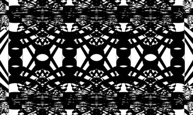 Optik illüzyon yaratıcı kapaklı tasarım için siyah desen