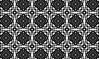 Deforme olmuş siyah desen beyaz arka planda optik bir illüzyon yaratır.