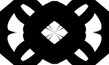 Siyah dinamik desen optik bir illüzyon yaratıyor