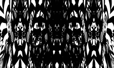 Kara mistik desen göz yanılsamasını büyülüyor.
