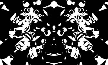 Beyaz arkaplanda soyut siyah desenler