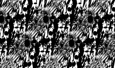 Beyaz arka plandaki gizemli siyah desenler eşsiz operasyon sanatı modern tasarım konsepti