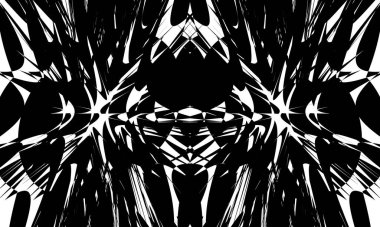 Operasyon sanatında çarpık monokrom duvar kağıdı ilginç model modern tasarım konsepti