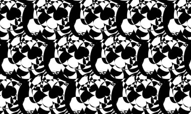 Beyaz arka planda operasyon sanatında olağanüstü siyah desen