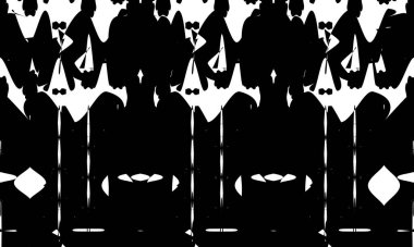 Beyaz arkaplanda cadılar bayramı için siyah gizemli desenler