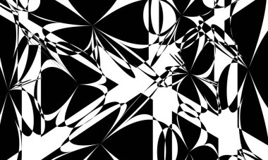 Beyaz arka planda siyah desenler yaratıcı optik illüzyon