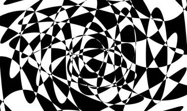 tasarım için op sanat stili monokrom dokusunda yaratıcı desenler