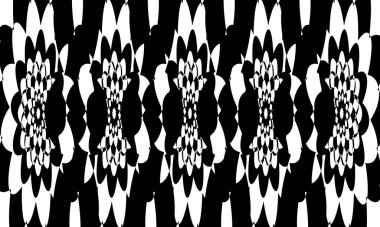 Beyaz zemin üzerinde soyut siyah desen modern tasarım