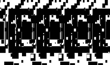 Beyaz zemin üzerinde soyut siyah desen modern tasarım