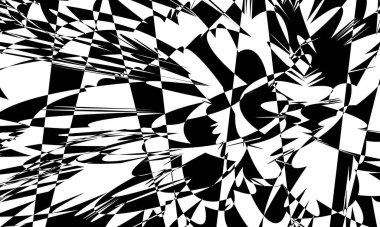 Beyaz arka planda operasyon sanatı tarzında siyah desenli mistik duvar kağıdı.