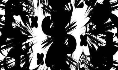 Modern operasyon sanatının kapağı için siyah desen