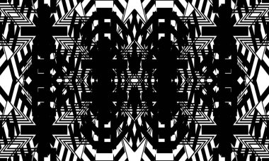 Beyaz arka plandaki gizemli siyah desenler eşsiz operasyon sanatı modern tasarım konsepti