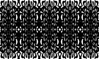 Operasyon sanatı tarzında çarpıtma içeren siyah büyüleyici desen