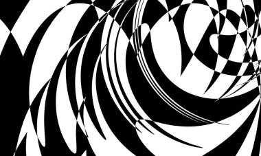 Beyaz arka planda operasyon sanatında mistik siyah desen