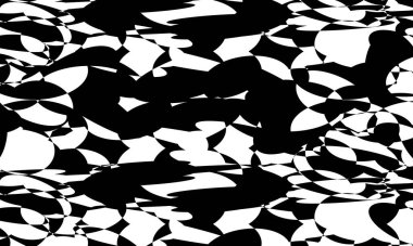 Düz olmayan yüzeye sahip dinamik şablon büyüleyici optik illüzyon