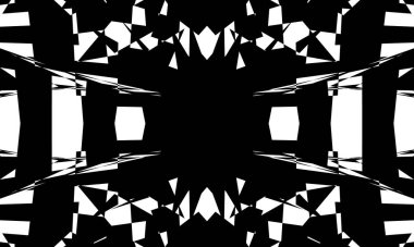 Fütürist siyah desenli muhteşem optik illüzyon