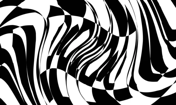 Black Distorted Patterns Art Style Unique Design — Stock Vector