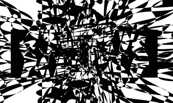 Motif Mystique Noir Avec Effet Torsion Sur Fond Blanc — Image vectorielle