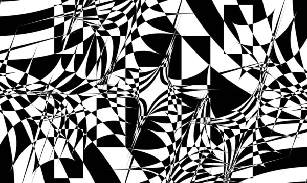 白色背景下的行动艺术风格中的黑色扭曲图案 — 图库矢量图片