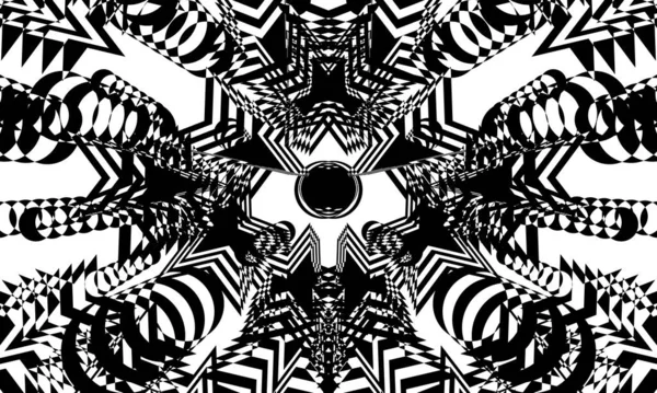 Motif Noir Mystique Avec Illusion Optique — Image vectorielle