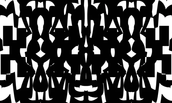 Mystical Black Pattern White Background Monochrome Wallpaper Halloween Original Design — Stock Vector